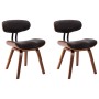 Dining chairs, 2 units, curved wood and gray fabric. by vidaXL, dining chairs - Ref: Foro24-283123, Price: 313,50 €, Discount: %