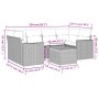 7-teiliges Gartensofa-Set und beigefarbene synthetische Rattankissen von , Gartensets - Ref: Foro24-3224021, Preis: 545,69 €,...