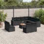 Garden sofa set 12 pieces with black synthetic rattan cushions by , Garden sets - Ref: Foro24-3224179, Price: 677,96 €, Disco...