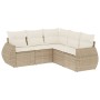 Garden sofa set with 5-piece synthetic rattan beige cushions by , Garden sets - Ref: Foro24-3253685, Price: 480,85 €, Discoun...