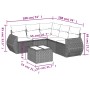 Set aus 6-teiligen Gartensofas und Kissen Kunstrattan schwarz von , Gartensets - Ref: Foro24-3253693, Preis: 408,58 €, Rabatt: %