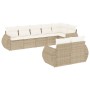 Garden sofa set with beige cushions, 8 pieces, PE rattan. by , Garden sets - Ref: Foro24-3253955, Price: 686,82 €, Discount: %