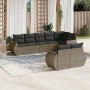 Garden sofa set 8 pieces and gray synthetic rattan cushions by , Garden sets - Ref: Foro24-3253957, Price: 608,11 €, Discount: %