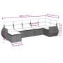 Set aus 7-teiligen Gartensofas und Kissen, synthetisches Rattan, beige von , Gartensets - Ref: Foro24-3254016, Preis: 505,99 ...