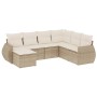 Set of 7-piece garden sofas and beige synthetic rattan cushions by , Garden sets - Ref: Foro24-3254035, Price: 539,01 €, Disc...