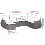 Set aus 7-teiligen Gartensofas und Kissen, synthetisches Rattan, beige von , Gartensets - Ref: Foro24-3254035, Preis: 566,73 ...