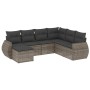 7-piece garden sofa set with gray PE rattan cushions by , Garden sets - Ref: Foro24-3254037, Price: 470,04 €, Discount: %