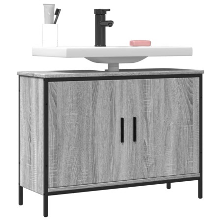 Bathroom vanity cabinet in gray Sonoma engineered wood, 80x30x60 cm. by , Dressing tables - Ref: Foro24-842454, Price: 64,41 ...