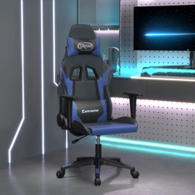 Black and blue synthetic leather gaming chair by , Gaming chairs - Ref: Foro24-3143687, Price: 126,52 €, Discount: %