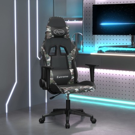 Schwarzer und tarnfarbener Gaming-Stuhl aus Kunstleder von , Gaming-Stühle - Ref: Foro24-3143698, Preis: 127,99 €, Rabatt: %