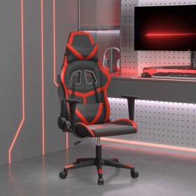 Black and red synthetic leather gaming chair by , Gaming chairs - Ref: Foro24-3143666, Price: 123,99 €, Discount: %