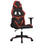 Black and red synthetic leather gaming chair by , Gaming chairs - Ref: Foro24-3143666, Price: 123,99 €, Discount: %