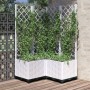 Jardinera con enrejado PP blanco 80x80x136 cm de , Maceteros y jardineras - Ref: Foro24-153286, Precio: 107,99 €, Descuento: %