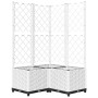 Planter with white PP trellis 80x80x136 cm by , Pots and planters - Ref: Foro24-153286, Price: 107,74 €, Discount: %