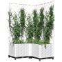 Jardinera con enrejado PP blanco 80x80x136 cm de , Maceteros y jardineras - Ref: Foro24-153286, Precio: 107,99 €, Descuento: %