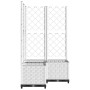 Planter with white PP trellis 80x80x136 cm by , Pots and planters - Ref: Foro24-153286, Price: 107,74 €, Discount: %