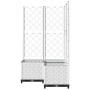 Planter with white PP trellis 80x80x136 cm by , Pots and planters - Ref: Foro24-153286, Price: 107,74 €, Discount: %