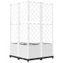 Planter with white PP trellis 80x80x136 cm by , Pots and planters - Ref: Foro24-153286, Price: 107,74 €, Discount: %