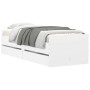 Estructura de cama con cajones blanco 90x190 cm de , Camas y somieres - Ref: Foro24-3207350, Precio: 158,36 €, Descuento: %