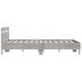 Concrete gray engineered wood bed with headboard 150x200 cm by , Beds and slatted bases - Ref: Foro24-3207416, Price: 146,24 ...