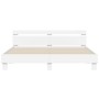 Estructura cama con cabecero madera ingeniería blanco 180x200cm de , Camas y somieres - Ref: Foro24-3207399, Precio: 131,99 €...