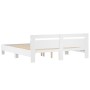 Estructura cama con cabecero madera ingeniería blanco 180x200cm de , Camas y somieres - Ref: Foro24-3207399, Precio: 131,99 €...