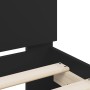 Bed frame with black engineered wood headboard 180x200 cm by , Beds and slatted bases - Ref: Foro24-3207400, Price: 161,14 €,...