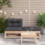 Garden sofa without armrests with cushions and footrest by , Modular outdoor sofas - Ref: Foro24-838125, Price: 124,74 €, Dis...