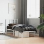 Estructura de cama de metal con cabecero blanco 80x200 cm de , Camas y somieres - Ref: Foro24-355601, Precio: 59,17 €, Descue...