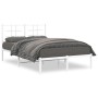 Estructura de cama de metal con cabecero blanca 120x200 cm de , Camas y somieres - Ref: Foro24-355608, Precio: 82,46 €, Descu...