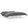 Estructura de cama con cabecero metal blanca 200x200 cm de , Camas y somieres - Ref: Foro24-355617, Precio: 101,10 €, Descuen...