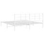 White metal bed frame with headboard 200x200 cm by , Beds and slatted bases - Ref: Foro24-355617, Price: 95,37 €, Discount: %