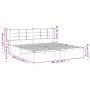 Estructura de cama con cabecero metal blanca 200x200 cm de , Camas y somieres - Ref: Foro24-355617, Precio: 101,10 €, Descuen...