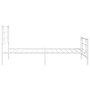 Estructura cama metal cabecero y estribo blanca 100x190 cm de , Camas y somieres - Ref: Foro24-355622, Precio: 75,99 €, Descu...