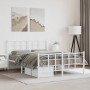 Metal bed frame with headboard and white footboard 140x200 cm by , Beds and slatted bases - Ref: Foro24-355629, Price: 93,55 ...