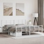 Estructura cama metal con cabecero y pie cama blanco 193x203 cm de , Camas y somieres - Ref: Foro24-355634, Precio: 127,99 €,...