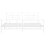 Estructura cama metal con cabecero y pie cama blanco 193x203 cm de , Camas y somieres - Ref: Foro24-355634, Precio: 127,99 €,...