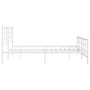 Estructura cama metal con cabecero y pie cama blanco 193x203 cm de , Camas y somieres - Ref: Foro24-355634, Precio: 127,99 €,...