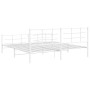 Estructura cama metal con cabecero y pie cama blanco 193x203 cm de , Camas y somieres - Ref: Foro24-355634, Precio: 127,99 €,...