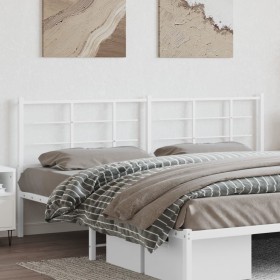 Cabecero de metal blanco 200 cm de , Cabeceros y pies de cama - Ref: Foro24-355648, Precio: 38,99 €, Descuento: %