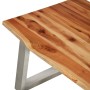 Mesa de centro madera de acacia y acero inoxidable 100x60x40cm de vidaXL, Mesas de centro - Ref: Foro24-283896, Precio: 130,0...