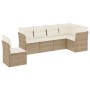 Garden sofa set with cushions 6 pieces beige synthetic rattan by , Garden sets - Ref: Foro24-3249537, Price: 409,34 €, Discou...