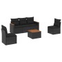 6-piece garden sofa set and black synthetic rattan cushions by , Garden sets - Ref: Foro24-3258254, Price: 382,18 €, Discount: %