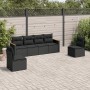 6-teiliges Gartensofa-Set und schwarze synthetische Rattankissen von , Gartensets - Ref: Foro24-3258261, Preis: 396,13 €, Rab...