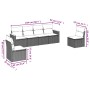 6-teiliges Gartensofa-Set und schwarze synthetische Rattankissen von , Gartensets - Ref: Foro24-3258261, Preis: 396,13 €, Rab...