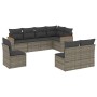 8-teiliges Gartensofa-Set und graue synthetische Rattankissen von , Gartensets - Ref: Foro24-3258448, Preis: 507,50 €, Rabatt: %