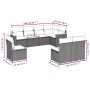 8-teiliges Gartensofa-Set und graue synthetische Rattankissen von , Gartensets - Ref: Foro24-3258448, Preis: 507,50 €, Rabatt: %