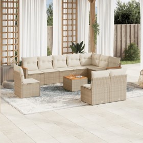 11-piece garden sofa set with beige synthetic rattan cushions by , Garden sets - Ref: Foro24-3258481, Price: 772,99 €, Discou...