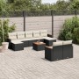 Gartensofa-Set 10-teilig mit schwarzen synthetischen Rattankissen von , Gartensets - Ref: Foro24-3258808, Preis: 598,07 €, Ra...