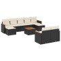 Gartensofa-Set 10-teilig mit schwarzen synthetischen Rattankissen von , Gartensets - Ref: Foro24-3258808, Preis: 598,07 €, Ra...